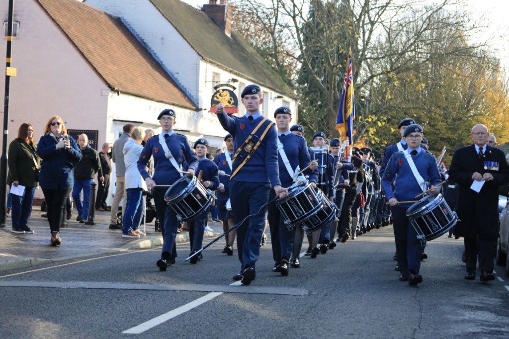 RAF Cosford band, Remembrance Sunday 2022, The Melville Club Albrighton Shropshire